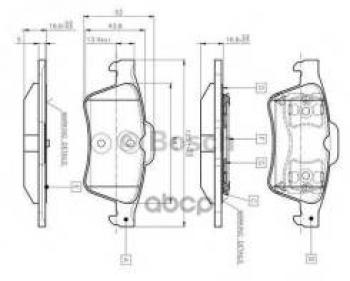 Колодки тормозные задние (4шт.) BOSCH Nissan Primera 3 седан P12 (2001-2008)