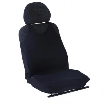 1 029 р. Универсальные чехлы сидений (майка, 2 предм., полиэстер) AIRLINE Peugeot 301 (2012-2017) (черный)  с доставкой в г. Калуга. Увеличить фотографию 6