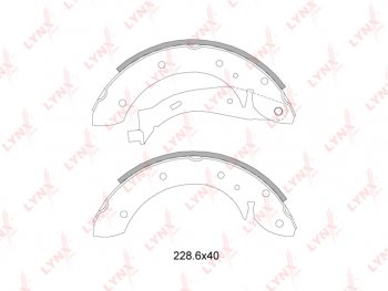 2 399 р. Колодки тормозные задние барабанные(4шт.) LYNX CITROEN Berlingo B9 рестайлинг (2015-2022)  с доставкой в г. Калуга. Увеличить фотографию 1