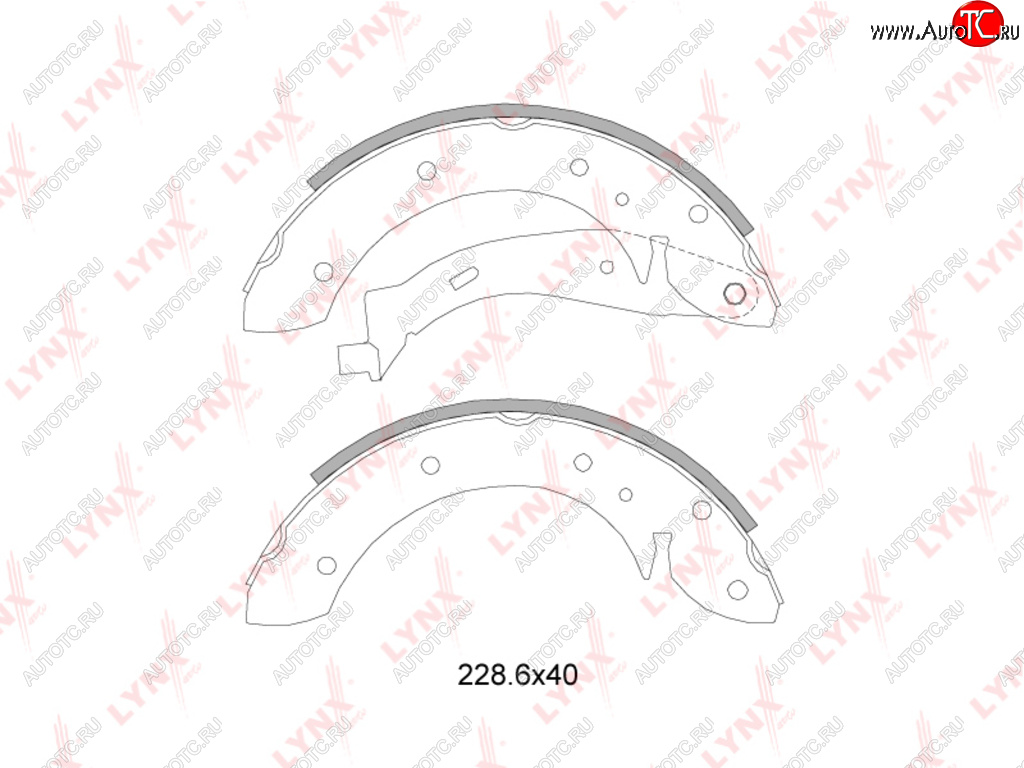 2 199 р. Колодки тормозные задние барабанные(4шт.) LYNX CITROEN Berlingo B9 дорестайлинг (2008-2016)  с доставкой в г. Калуга