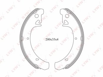 Колодки тормозные задние (4шт.) LYNX Лада Калина 1118 седан (2004-2013)