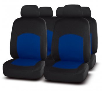 Универсальные чехлы сидений (майка, 9 предм., полиэстер)Best PREMIER Cadillac Escalade GMT 1XX   (2020-2022)  (черно-синие)