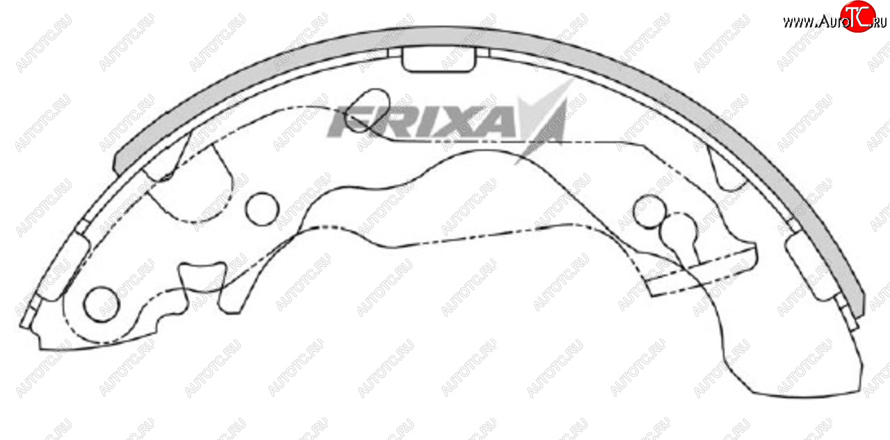 1 199 р. Колодки тормозные задние барабанные (4шт.) HANKOOK FRIXA Hyundai Matrix 1 FC дорестайлинг (2001-2005)  с доставкой в г. Калуга