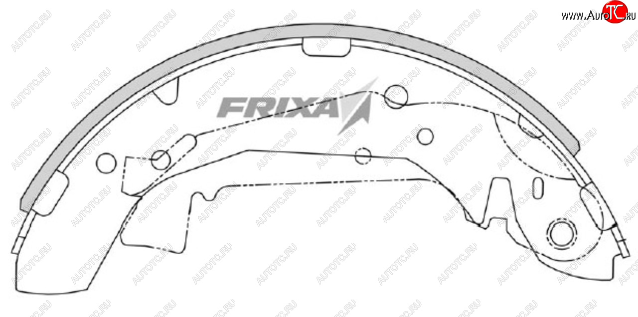 879 р. Колодки тормозные задние барабанные (4шт.) HANKOOK FRIXA Hyundai Matrix 1 FC дорестайлинг (2001-2005)  с доставкой в г. Калуга