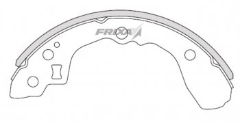 879 р. Колодки тормозные задние барабанные (4шт.) HANKOOK FRIXA  KIA Sephia - Spectra  с доставкой в г. Калуга. Увеличить фотографию 1