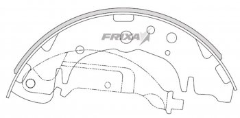 1 299 р. Колодки тормозные задние барабанные (4шт.) HANKOOK FRIXA KIA Carnival YP минивэн рестайлинг (2018-2020)  с доставкой в г. Калуга. Увеличить фотографию 1