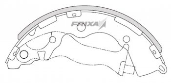 1 339 р. Колодки тормозные передние барабанные (4шт.) HANKOOK FRIXA  Hyundai Accent (MC), KIA Rio (2 JB,  3 QB,  4 FB,  4 YB)  с доставкой в г. Калуга. Увеличить фотографию 1