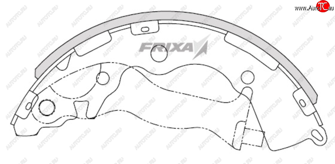 1 339 р. Колодки тормозные передние барабанные (4шт.) HANKOOK FRIXA  Hyundai Accent (MC), KIA Rio (2 JB,  3 QB,  4 FB,  4 YB)  с доставкой в г. Калуга