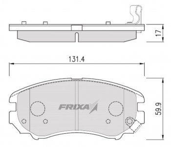 1 299 р. Колодки тормозные передние (4шт.) HANKOOK FRIXA Hyundai Elantra XD (ТагАЗ) седан (2008-2014)  с доставкой в г. Калуга. Увеличить фотографию 1