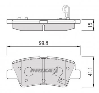 829 р. Колодки тормозные задние (4шт.) HANKOOK FRIXA  Hyundai Solaris ( RBr,  HCR) (1998-2022) седан дорестайлинг, хэтчбэк дорестайлинг, седан рестайлинг, хэтчбэк рестайлинг, седан дорестайлинг, седан рестайлинг  с доставкой в г. Калуга. Увеличить фотографию 1