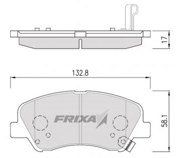 1 289 р. Колодки тормозные передние (4шт.) HANKOOK FRIXA  Hyundai Solaris (RBr,  HCR), KIA Rio (3 QB,  4 FB,  4 YB)  с доставкой в г. Калуга. Увеличить фотографию 1