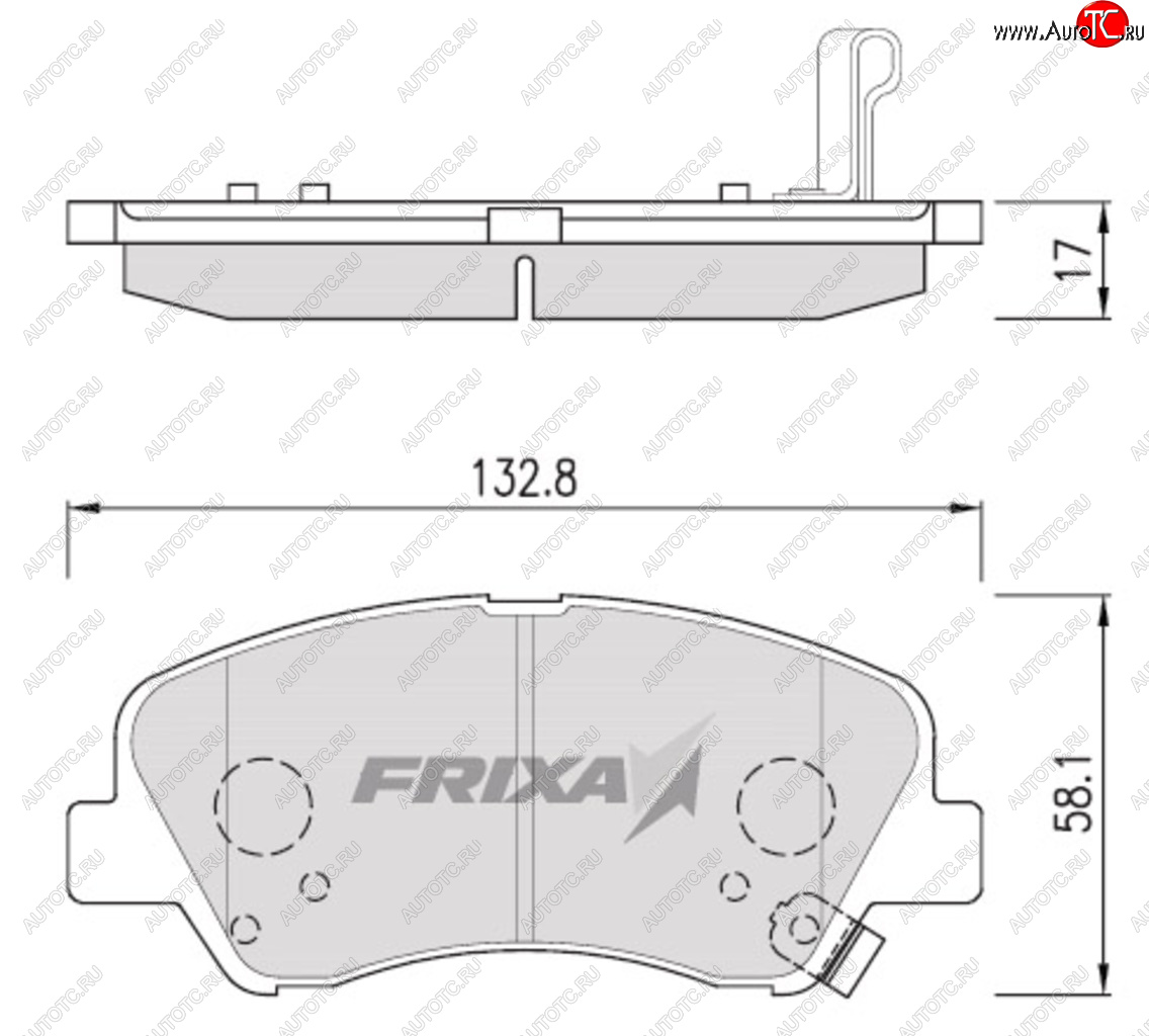 1 289 р. Колодки тормозные передние (4шт.) HANKOOK FRIXA  Hyundai Solaris (RBr,  HCR), KIA Rio (3 QB,  4 FB,  4 YB)  с доставкой в г. Калуга