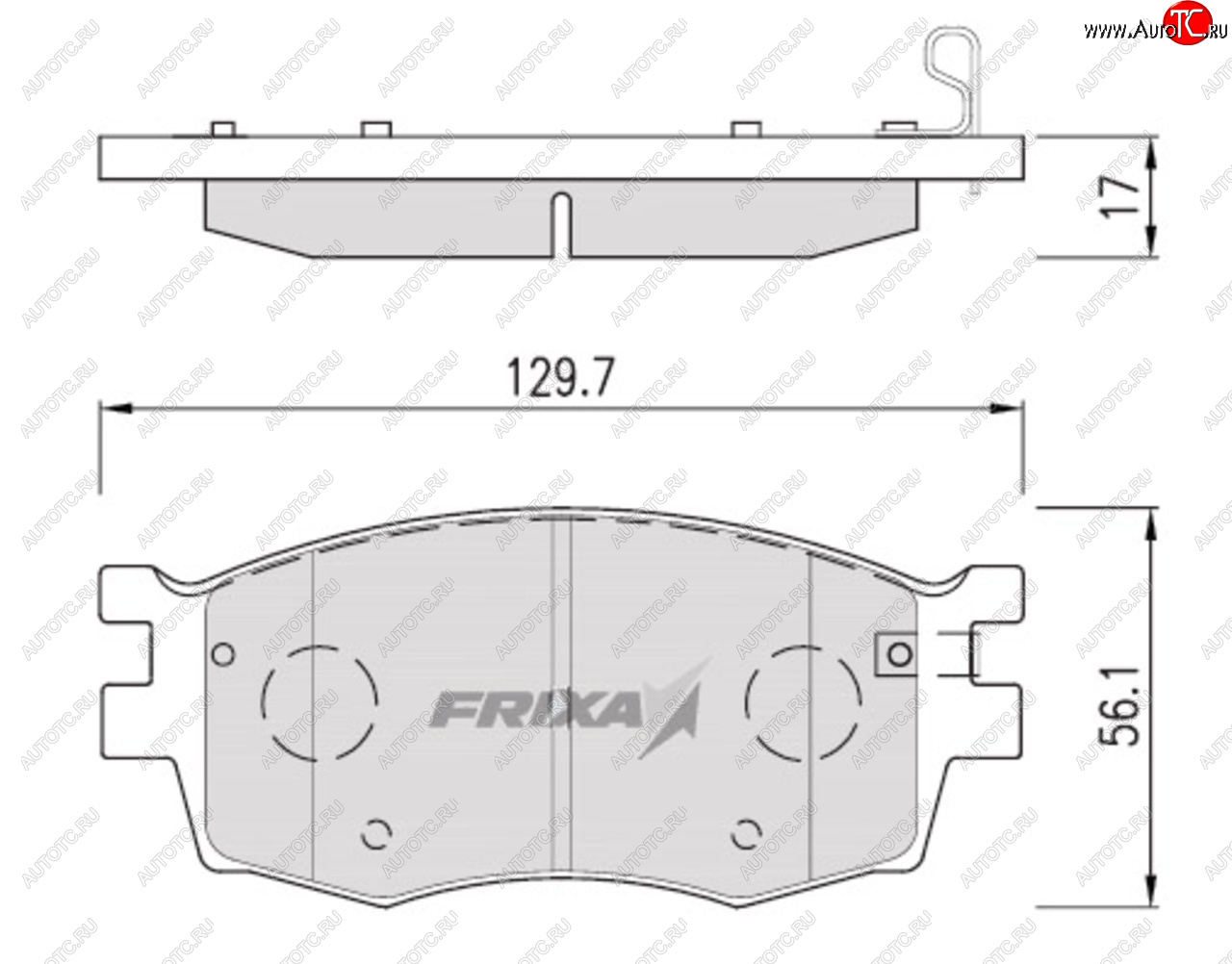 889 р. Колодки тормозные передние (4шт.) HANKOOK FRIXA KIA Rio 2 JB дорестайлинг седан (2005-2009)  с доставкой в г. Калуга