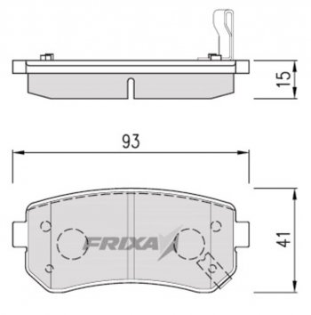 889 р. Колодки тормозные задние (4шт.) HANKOOK FRIXA  Hyundai I30 (FD,  2 GD,  3 PD), KIA Ceed (1 ED,  2 JD,  3 CD), Rio (1 DC,  2 JB,  3 QB,  4 FB,  4 YB)  с доставкой в г. Калуга. Увеличить фотографию 1