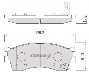 859 р. Колодки тормозные передние (4шт.) HANKOOK FRIXA KIA Clarus K9A седан рестайлинг (1998-2001)  с доставкой в г. Калуга. Увеличить фотографию 3