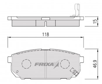 969 р. Колодки тормозные задние (4шт.) HANKOOK FRIX KIA Sorento BL дорестайлинг (2002-2006)  с доставкой в г. Калуга. Увеличить фотографию 1