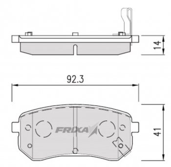 Колодки тормозные задние (4шт.) HANKOOK FRIX KIA Picanto 1 SA хэтчбэк 5 дв. дорестайлинг (2003-2007)