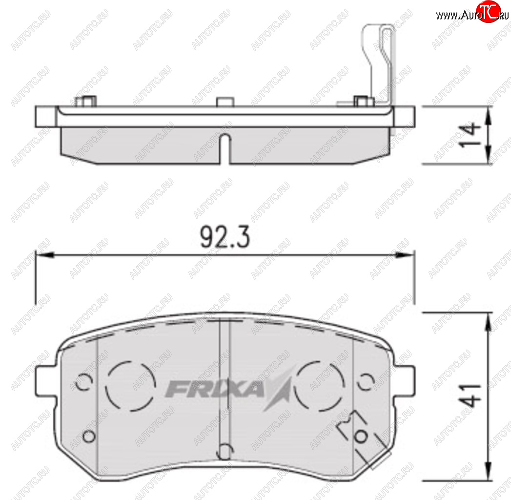 579 р. Колодки тормозные задние (4шт.) HANKOOK FRIX KIA Picanto 1 SA хэтчбэк 5 дв. дорестайлинг (2003-2007)  с доставкой в г. Калуга