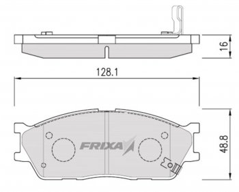 Колодки тормозные передние (4шт.) HANKOOK FRIXA KIA Carens FC, RS рейсталинг (2002-2006)