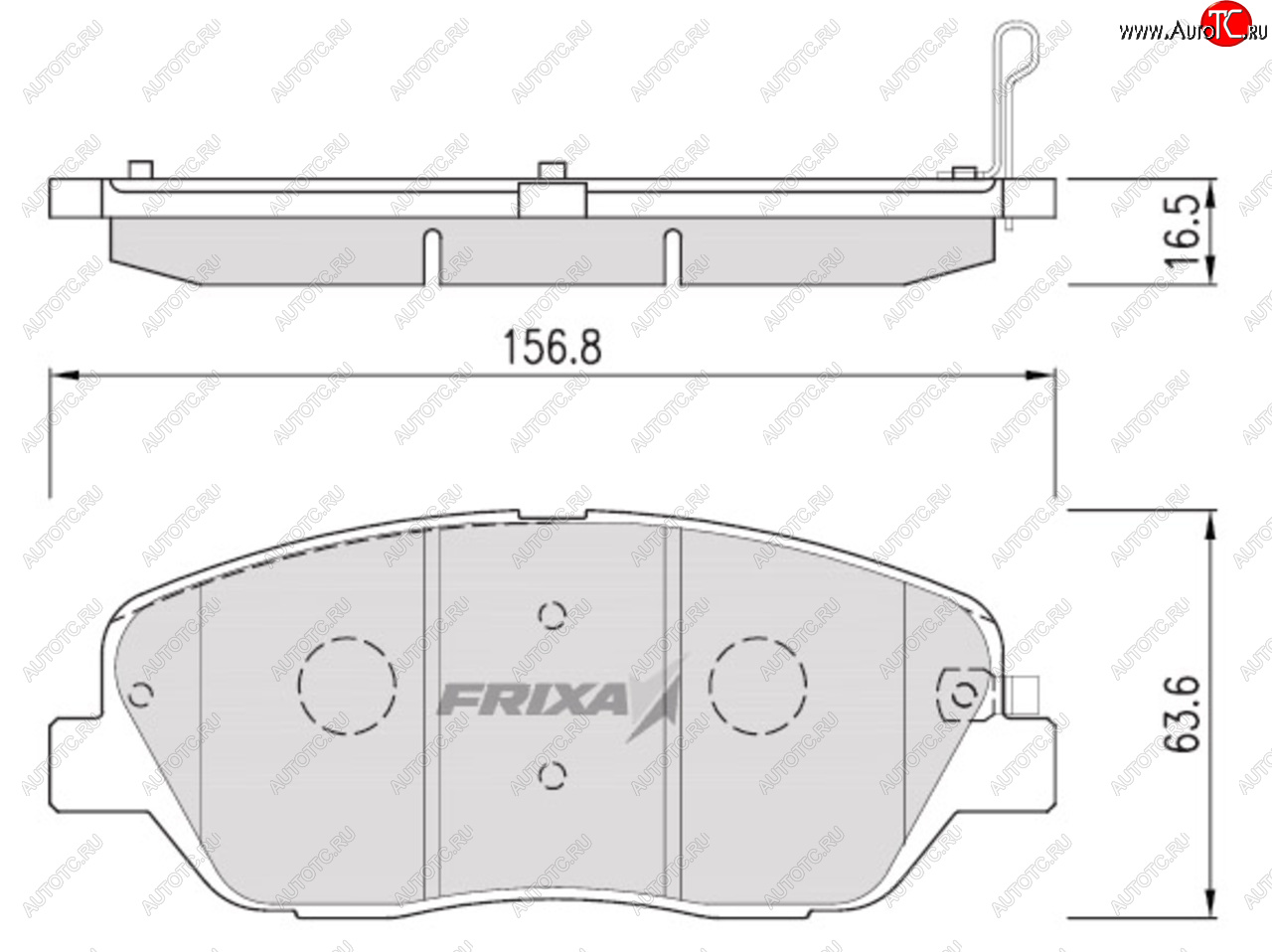 1 169 р. Колодки тормозные передние (4шт.) HANKOOK FRIXA KIA Mohave HM дорестайлинг (2008-2017)  с доставкой в г. Калуга