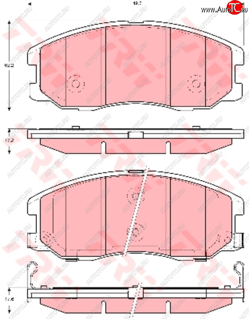 7 499 р. Колодки тормозные передние (4шт.) TRW Chevrolet Captiva  дорестайлинг (2006-2011)  с доставкой в г. Калуга