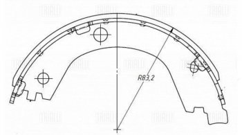 3 799 р. Колодки тормозные задние барабанные (4шт.) TRIALLI  ГАЗ ГАЗель Next ( A21,A22, С41, С42,  A21,A22, С41, С42, Фермер,  A60,A63, A64,  A62,А65,  A31,A32, C45, C46) (2013-2024)  шасси,  шасси со сдвоенной , автобус, автобус, цельнометаллический фургон  с доставкой в г. Калуга. Увеличить фотографию 4