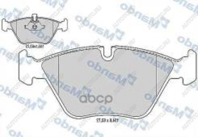 2 599 р. Колодки тормозные передние (4шт.) MANDO BMW 5 серия E60 седан дорестайлинг (2003-2007)  с доставкой в г. Калуга