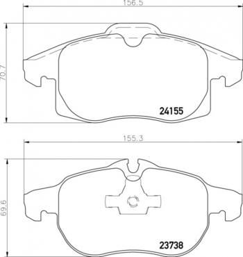 Колодки тормозные передние (4шт.) MINTEX Opel Astra H седан дорестайлинг (2004-2007)