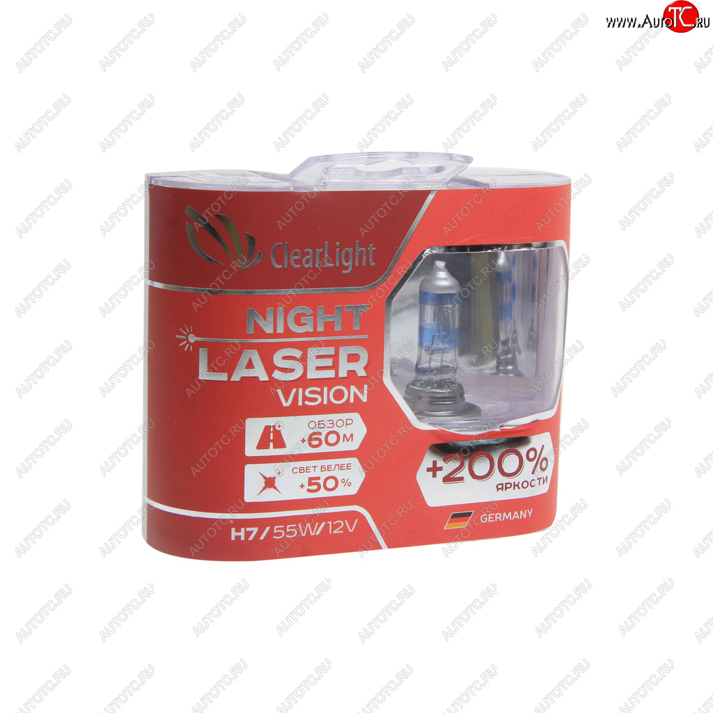 1 049 р. Лампа 12V H7 55W +200% (2шт.) Night Laser Vision CLEARLIGHT Toyota Spade NP140 хэтчбэк 5 дв. (2012-2020)  с доставкой в г. Калуга