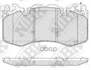 6 999 р. Колодки тормозные передние (4шт.) NIBK  Land Rover Discovery ( 4 L319,  5 L462) - Range Rover ( 3 L322,  4 L405,  5 L460)  с доставкой в г. Калуга. Увеличить фотографию 1