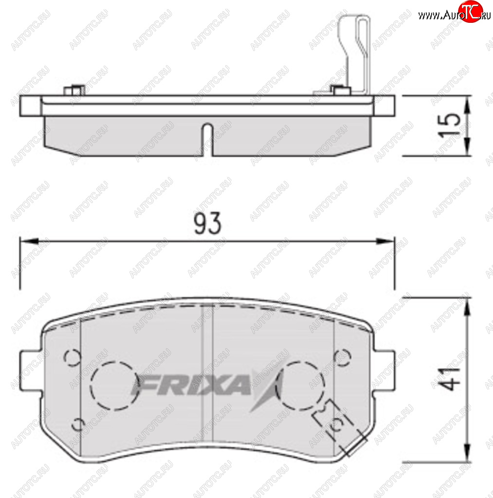 5 299 р. Колодки тормозные задние (4шт.) HANKOOK FRIXA Hyundai I30 3 PD универсал (2017-2020)  с доставкой в г. Калуга