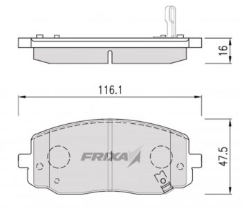 1 399 р. Колодки тормозные передние (4шт.) FRIXA KIA Picanto 1 SA хэтчбэк 5 дв. дорестайлинг (2003-2007)  с доставкой в г. Калуга. Увеличить фотографию 1