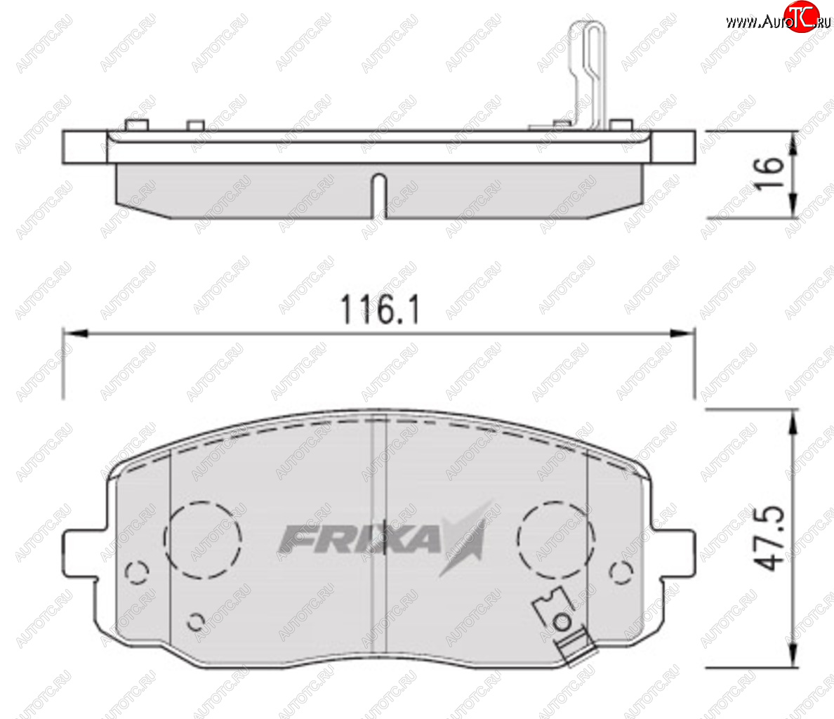 1 399 р. Колодки тормозные передние (4шт.) FRIXA KIA Picanto 1 SA хэтчбэк 5 дв. дорестайлинг (2003-2007)  с доставкой в г. Калуга