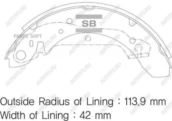 1 189 р. Колодки тормозные задние барабанные (4шт.) SANGSIN Hyundai Sonata Y3 рестайлинг (1996-1998)  с доставкой в г. Калуга