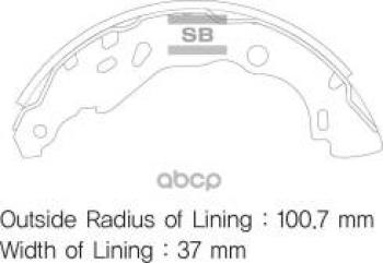 2 239 р. Колодки тормозные задние барабанные (4шт.) SANGSIN  Renault Clio ( B57,  C57,  CB,  BB) - Logan  1  с доставкой в г. Калуга. Увеличить фотографию 1