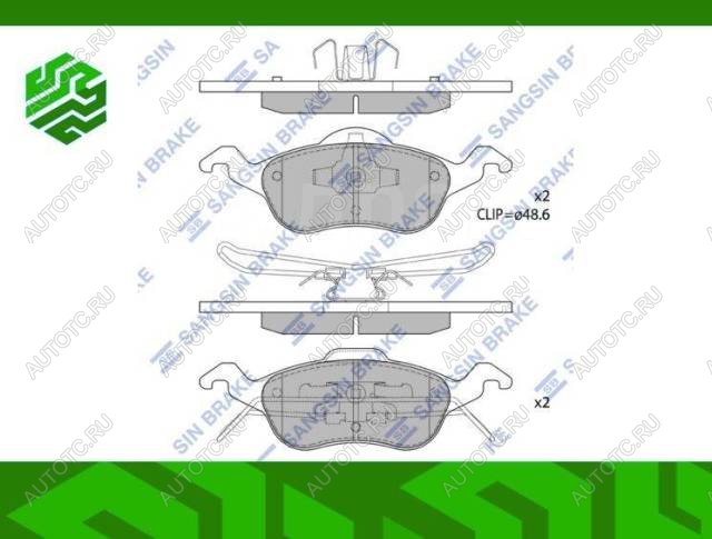 2 299 р. Колодки тормозные передние (4шт.) SANGSIN Ford Focus 1 хэтчбэк 3 дв. дорестайлинг (1998-2002)  с доставкой в г. Калуга