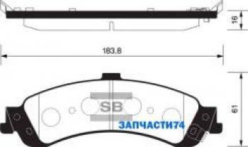 1 499 р. Колодки тормозные задние барабанные (4шт.) SANGSIN  Chevrolet Tahoe  GMT T1XX (2019-2022)    с доставкой в г. Калуга. Увеличить фотографию 1