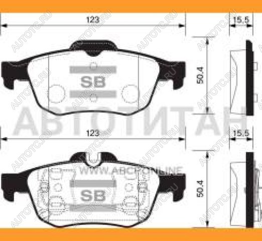 1 639 р. Колодки тормозные задние (4шт.) SANGSIN Nissan Primera 3 седан P12 (2001-2008)  с доставкой в г. Калуга