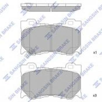 1 969 р. Колодки тормозные передние (4шт.) SANGSIN INFINITI FX50 S50 (2003-2008)  с доставкой в г. Калуга. Увеличить фотографию 1