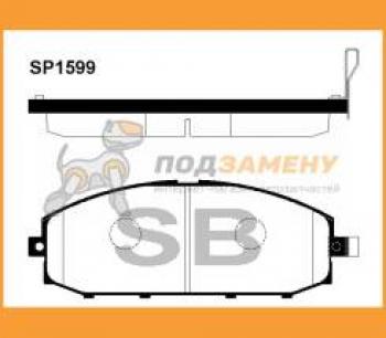 2 289 р. Колодки тормозные передние (4шт.) SANGSIN  Nissan Patrol  5 (1997-2010) Y61 дорестайлинг, Y61 1-ый рестайлинг, Y61 2-ой рестайлинг  с доставкой в г. Калуга. Увеличить фотографию 1