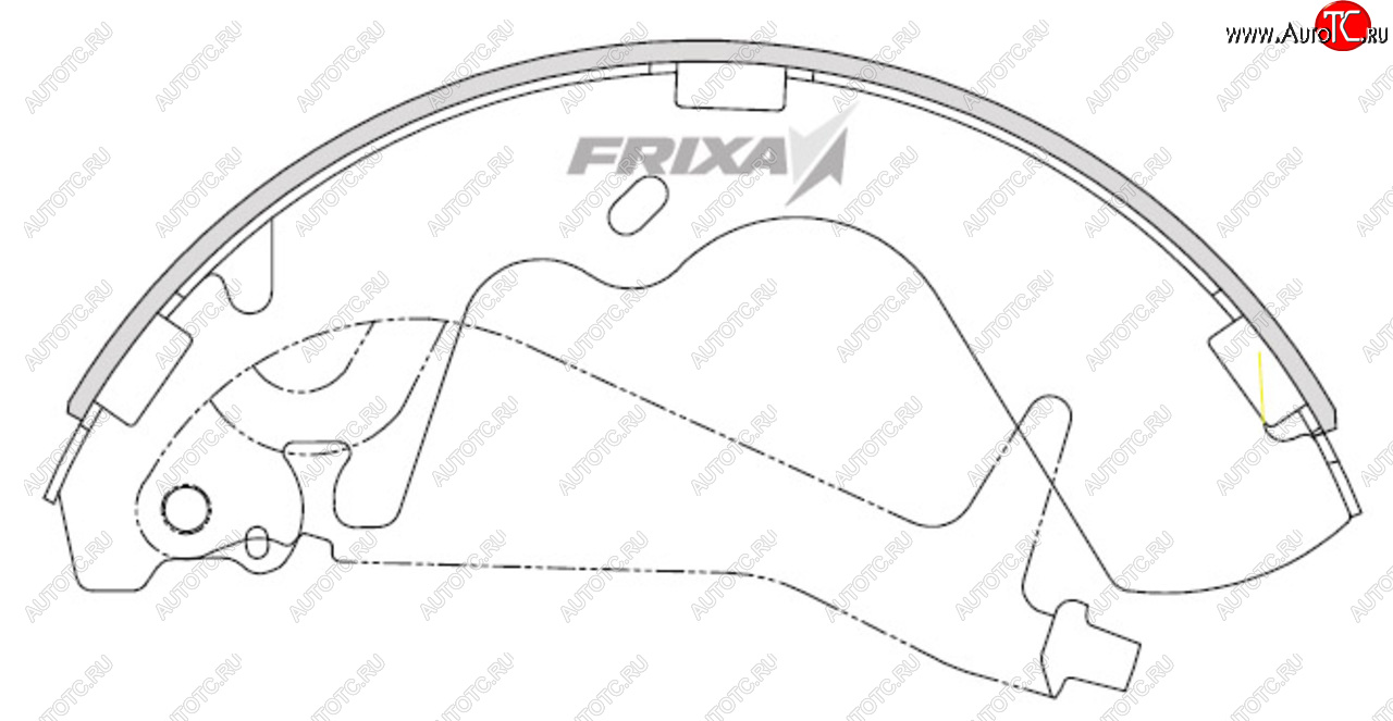 1 679 р. Колодки тормозные передние барабанные (4шт.) HANKOOK FRIXA Hyundai Starex/H1 A1 дорестайлинг (1997-2004)  с доставкой в г. Калуга