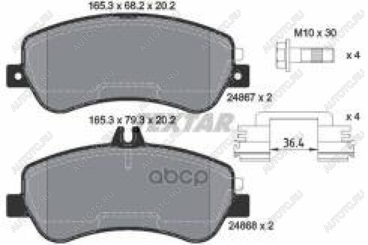 5 549 р. Колодки тормозные передние (4шт.) TEXTAR Mercedes-Benz GLK class X204 дорестайлинг (2008-2012)  с доставкой в г. Калуга