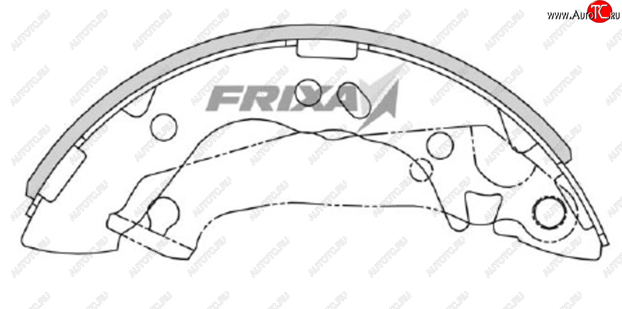 1 199 р. Колодки тормозные задние барабанные (4шт.) HANKOOK FRIXA Hyundai Accent седан ТагАЗ (2001-2012)  с доставкой в г. Калуга