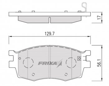 2 399 р. Колодки тормозные передние (4шт.) HANKOOK FRIXA  KIA Rio  3 QB (2011-2017) дорестайлинг седан, дорестайлингхэтчбек5дв., рестайлинг седан, рестайлингхэтчбек5дв.  с доставкой в г. Калуга. Увеличить фотографию 1