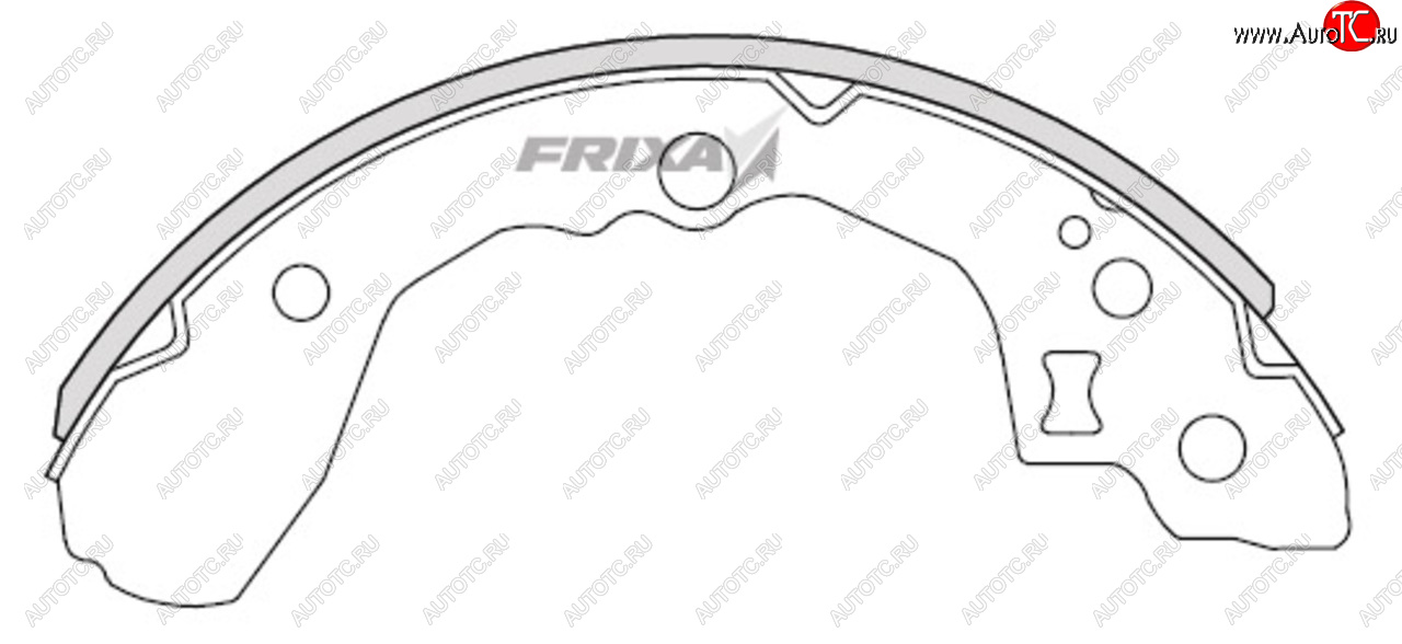 859 р. Колодки тормозные задние барабанные (4шт.) HANKOOK FRIXA KIA Rio 3 QB рестайлинг седан (2015-2017)  с доставкой в г. Калуга