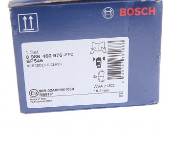 4 069 р. Колодки тормозные передние (4шт.) BOSCH Mercedes-Benz S class W140 Купе (1991-1998)  с доставкой в г. Калуга. Увеличить фотографию 4