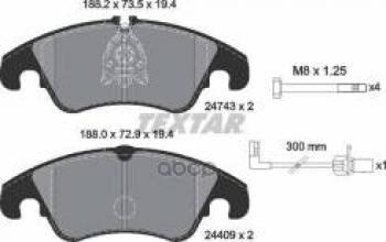 Колодки тормозные передние (4шт.) TEXTAR Audi A4 B8 рестайлинг (2011-2016)