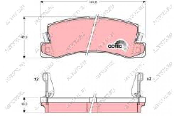 2 599 р. Колодки тормозные задние (4шт.) TRW Toyota Camry XV20 (1999-2001)  с доставкой в г. Калуга