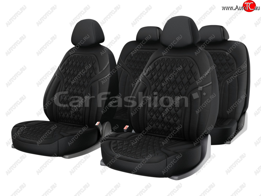 3 399 р. Универсальные чехлы сидений (майка, 11 предм., полиэстер) Impulse CARFASHION Seat Ibiza 6J хэтчбэк 5 дв. доресталийнг (2008-2012) (черный)  с доставкой в г. Калуга