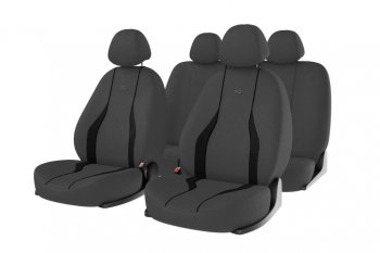 Универсальные чехлы сидений (майка, 11 предм., полиэстер)Neon CARFASHION  Honda Accord CD7 CD8 купе дорестайлинг (1993-1995)  (серо-черные)